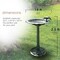 Freestanding Polypropylene Bird Bath in Dark Green Shallow Basin Design for Small Birds